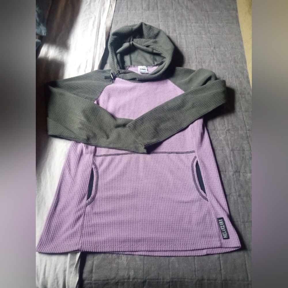Melanzana Purple and Gray Women's Hoodie